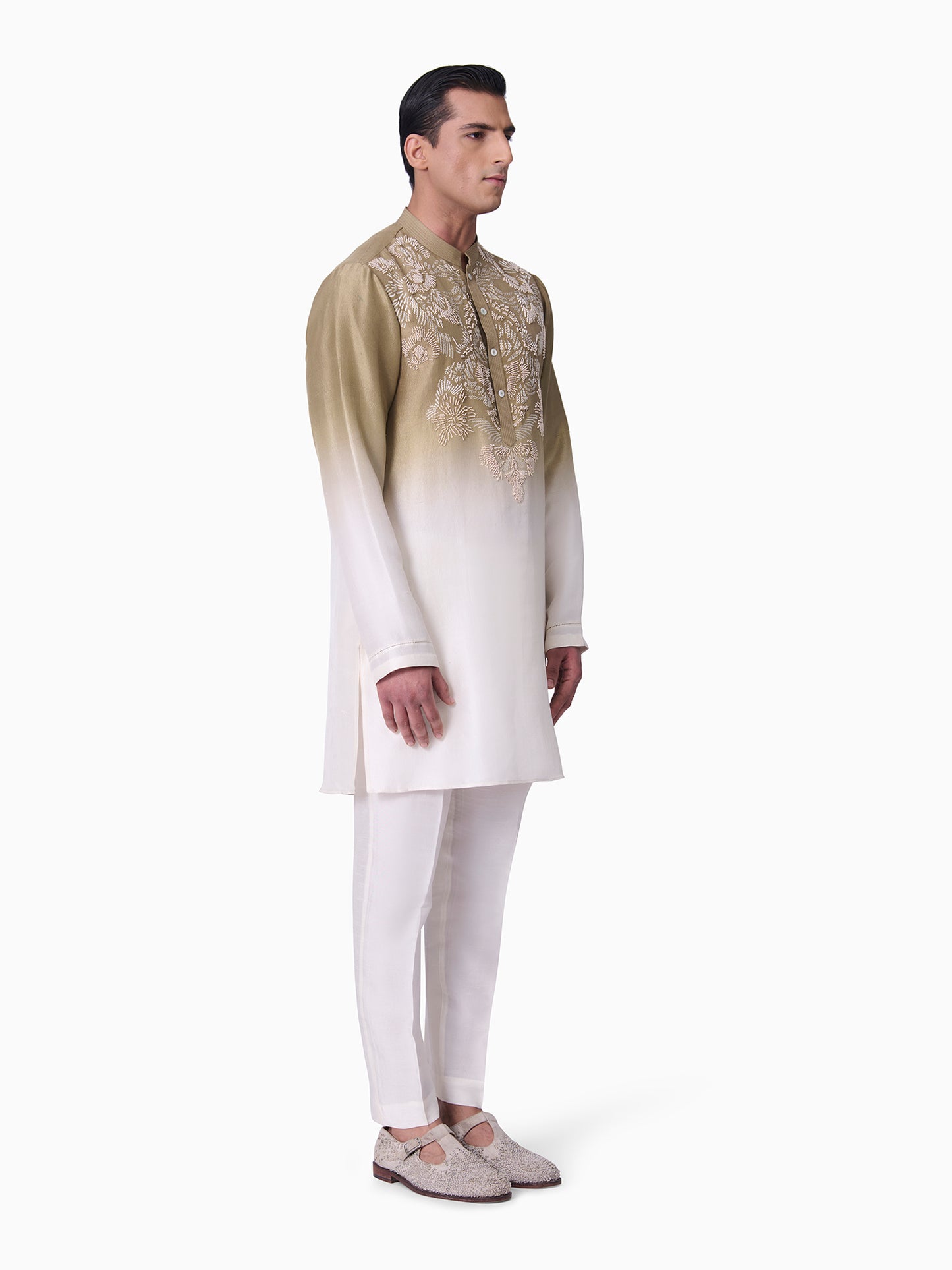 Green Leaf Ombre Kurta Set