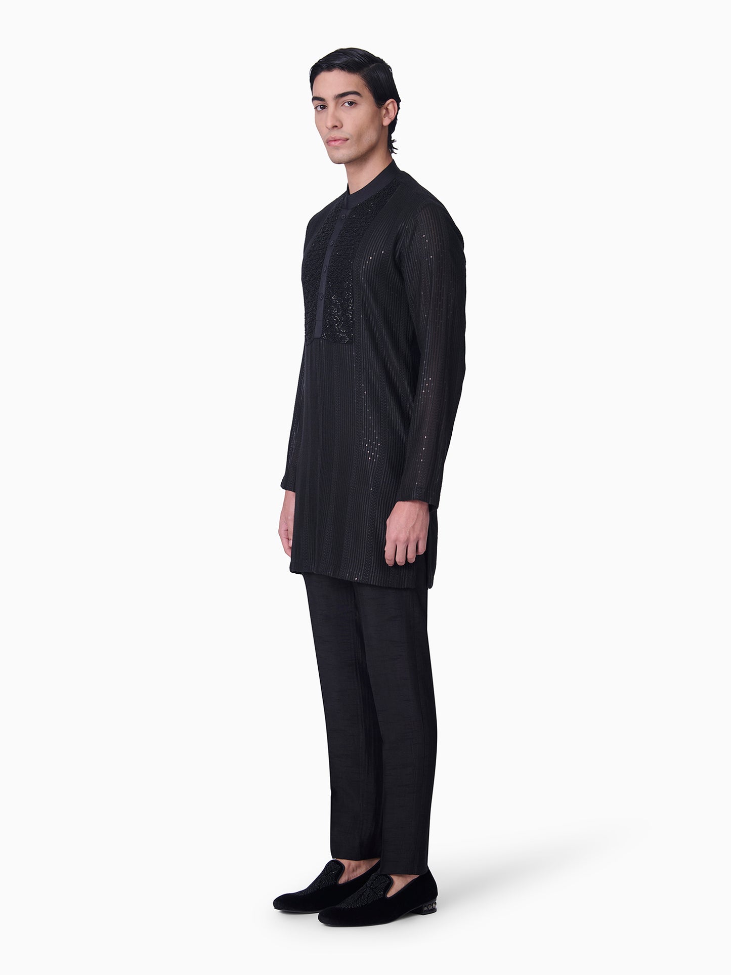 Textured Long Kurta Set