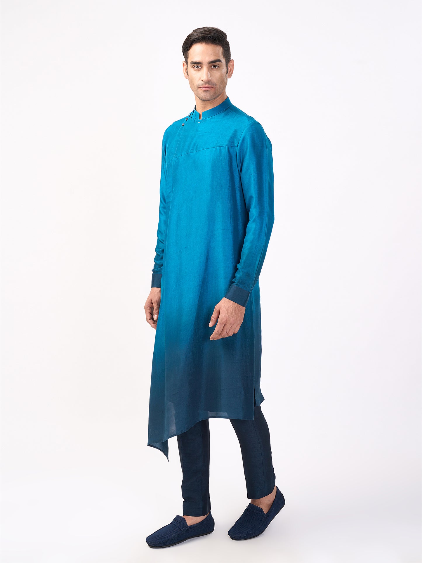 Asymmetric Ombre Kurta Set