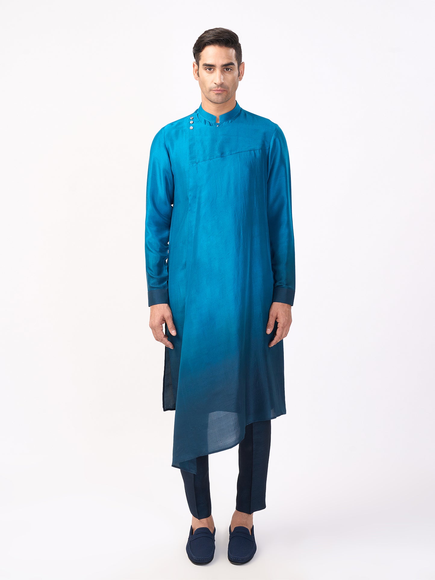 Asymmetric Ombre Kurta Set