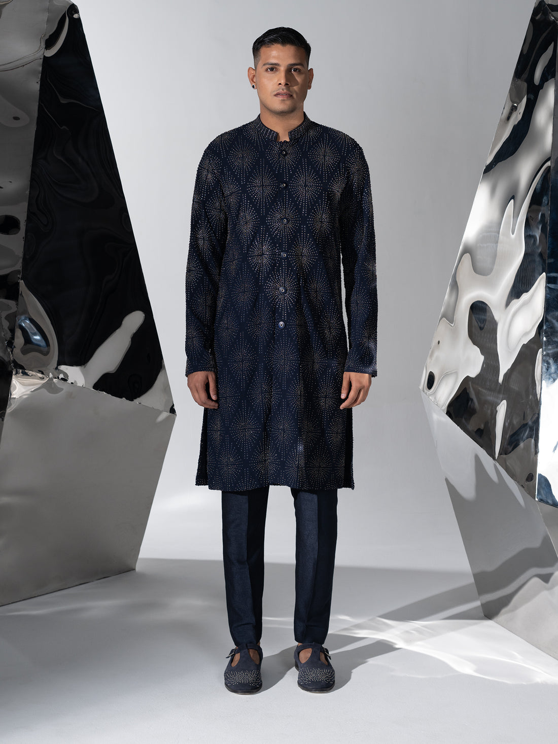 Boxes Chikankari Sherwani
