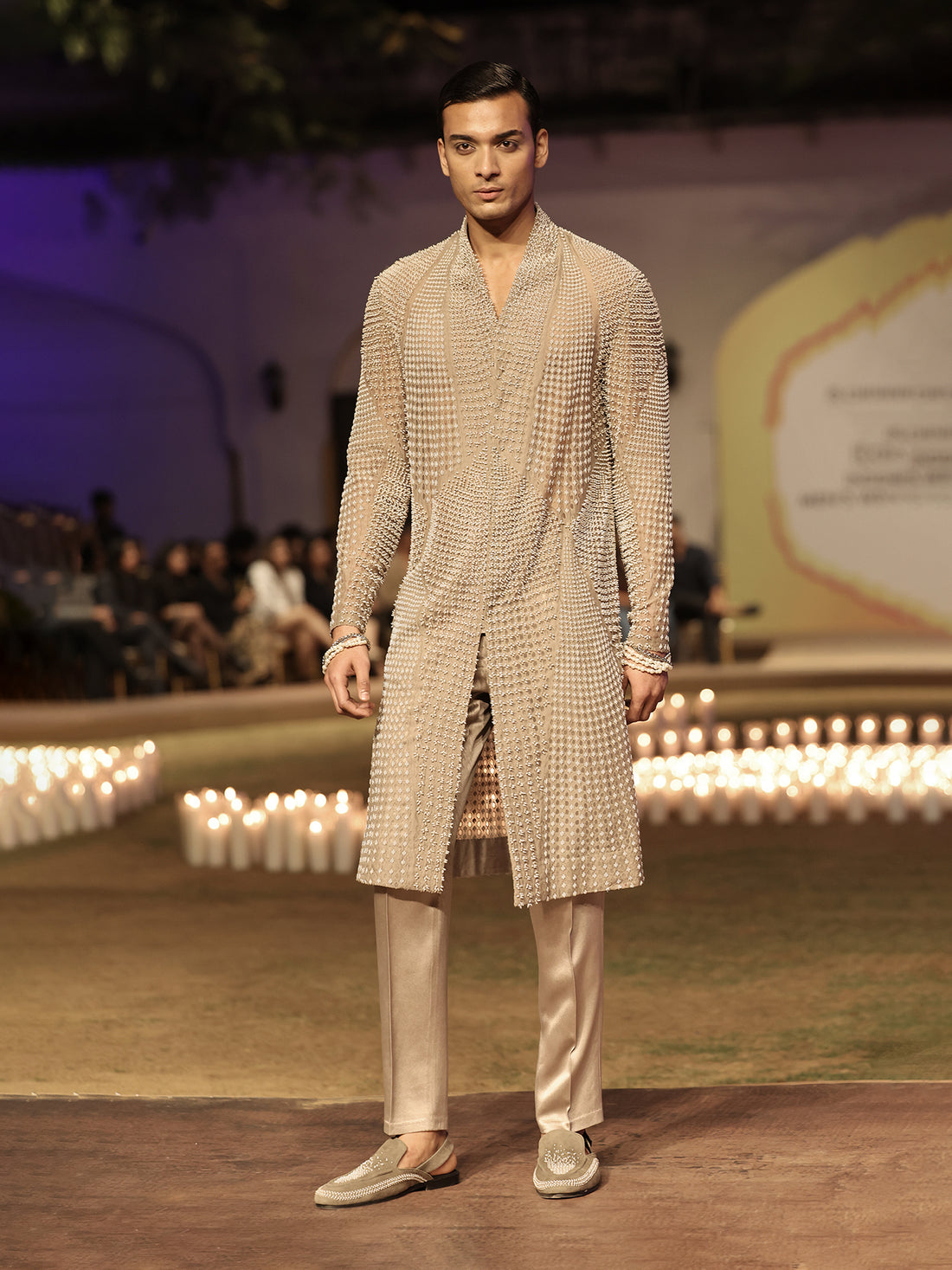 Pearlique Cutwork Sherwani Set