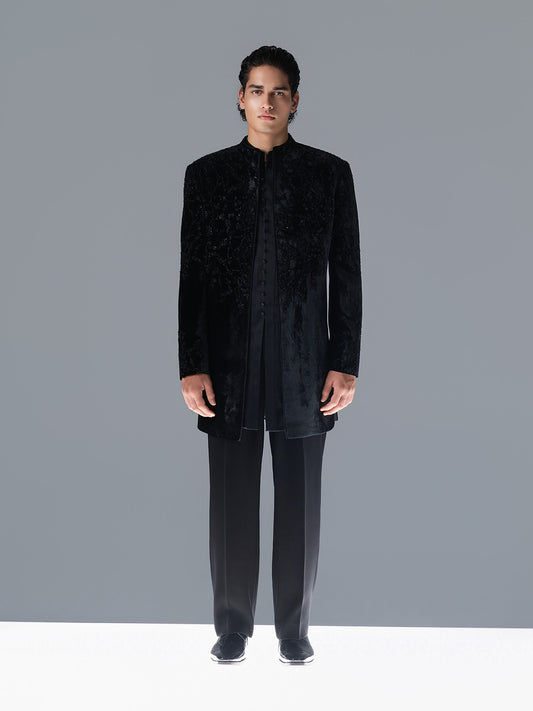 Lustre Noire Sherwani Set