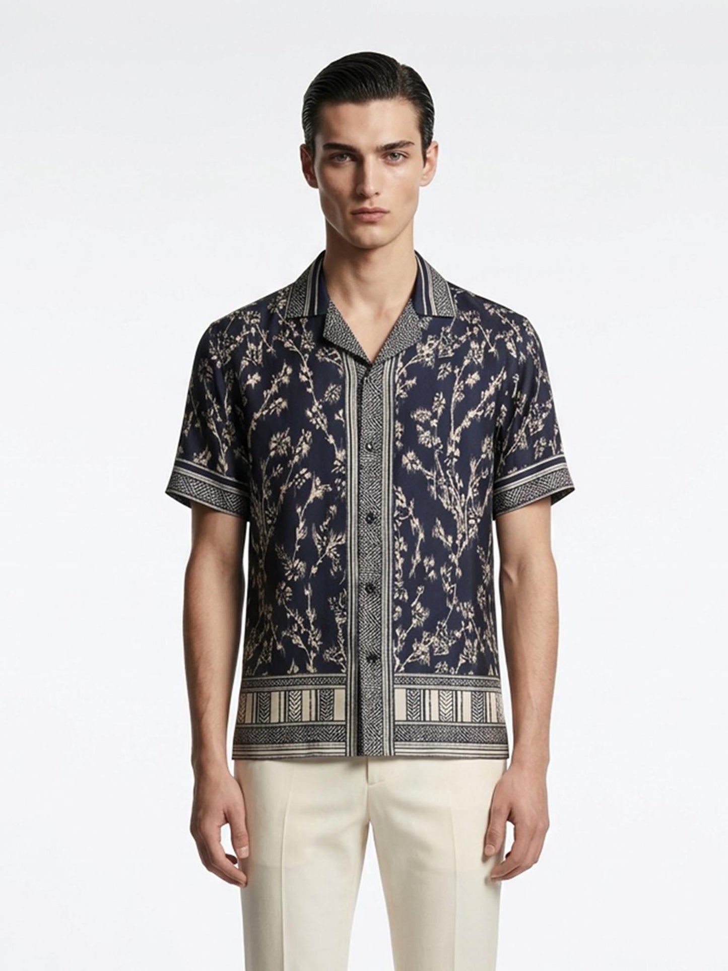 Botanical Tapestry Cuban Collar Shirt