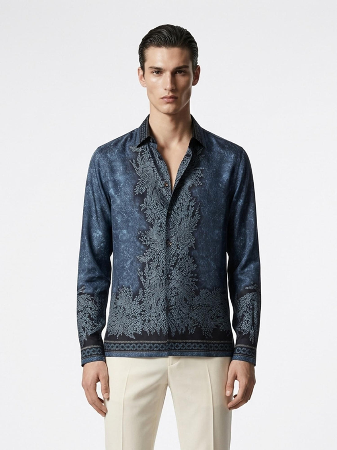 Midnight Filigree Statement Shirt