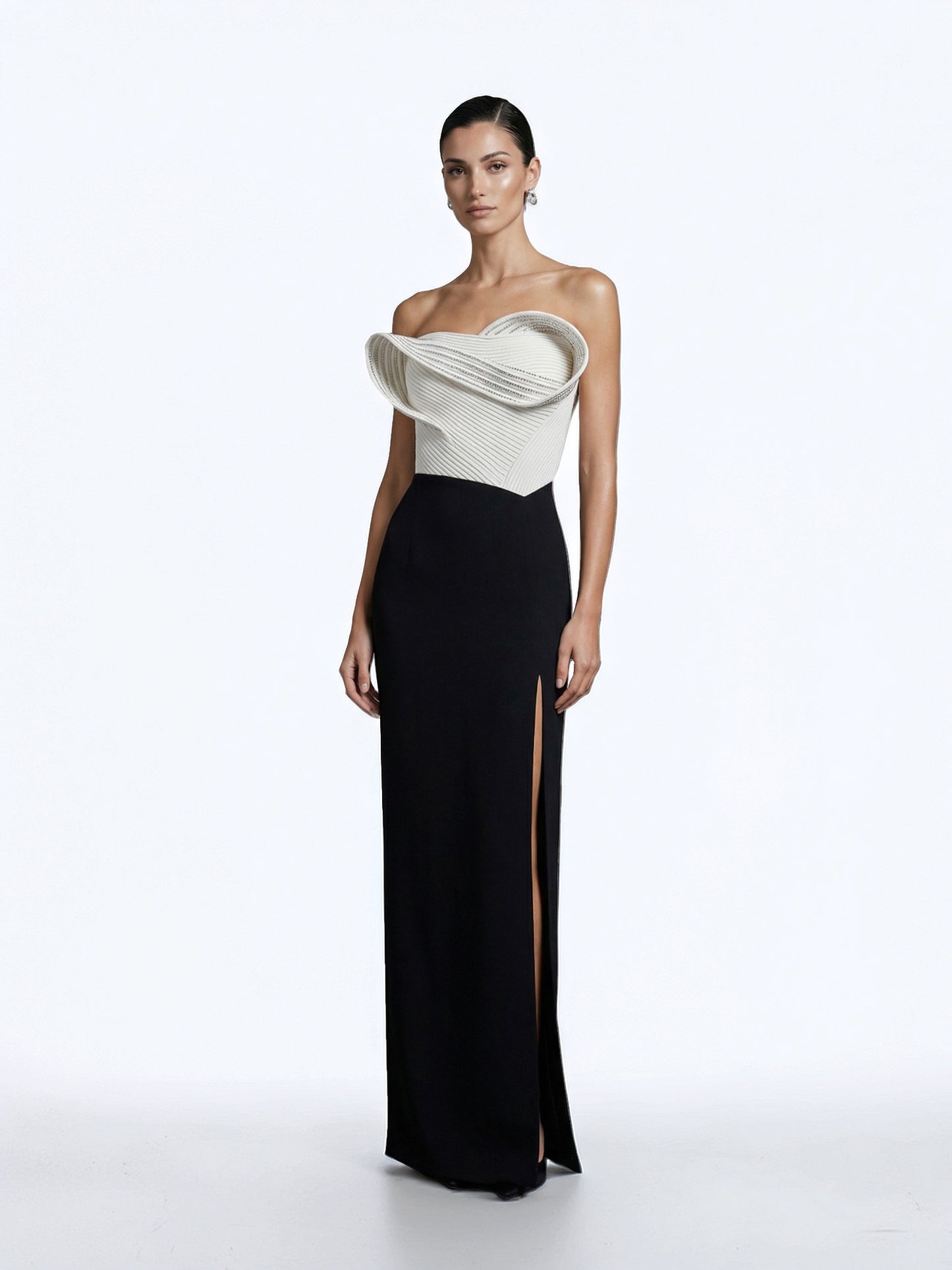 One-Shoulder Embellished Gown