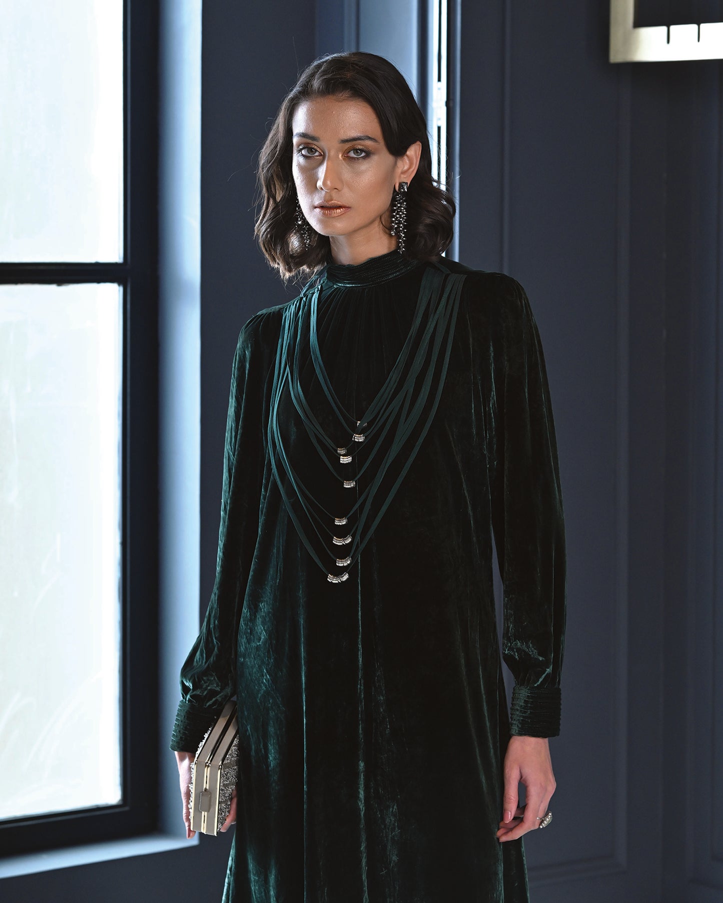 Noir Cascade Kaftan
