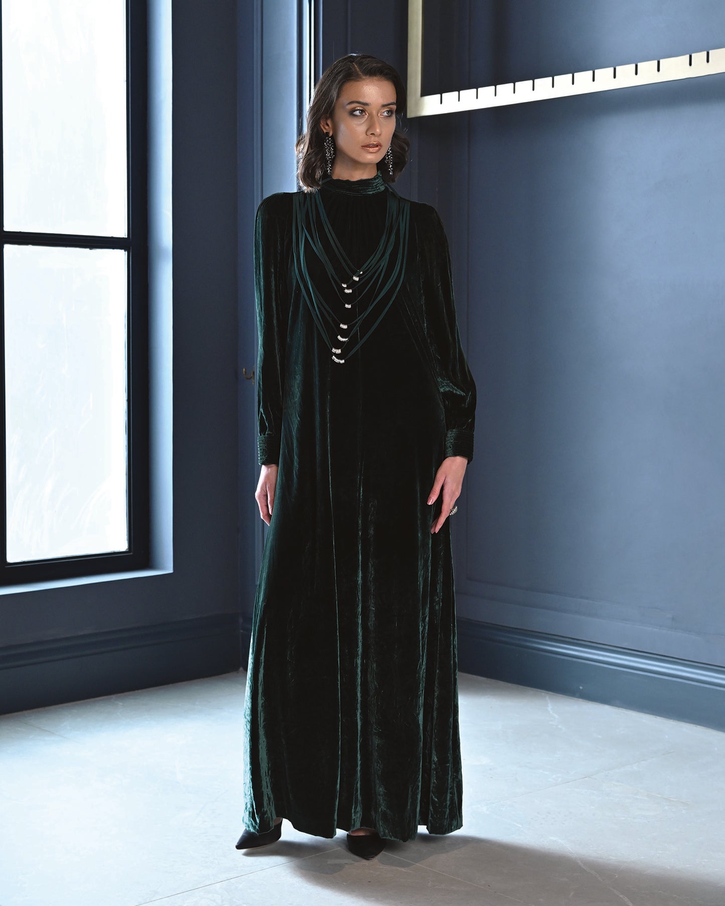 Noir Cascade Kaftan