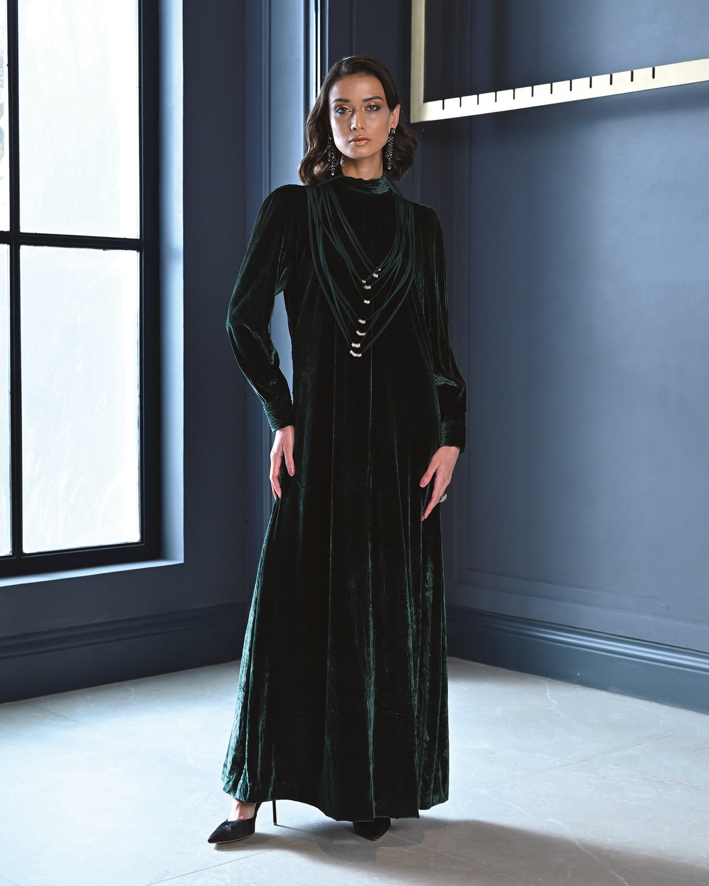 Noir Cascade Kaftan