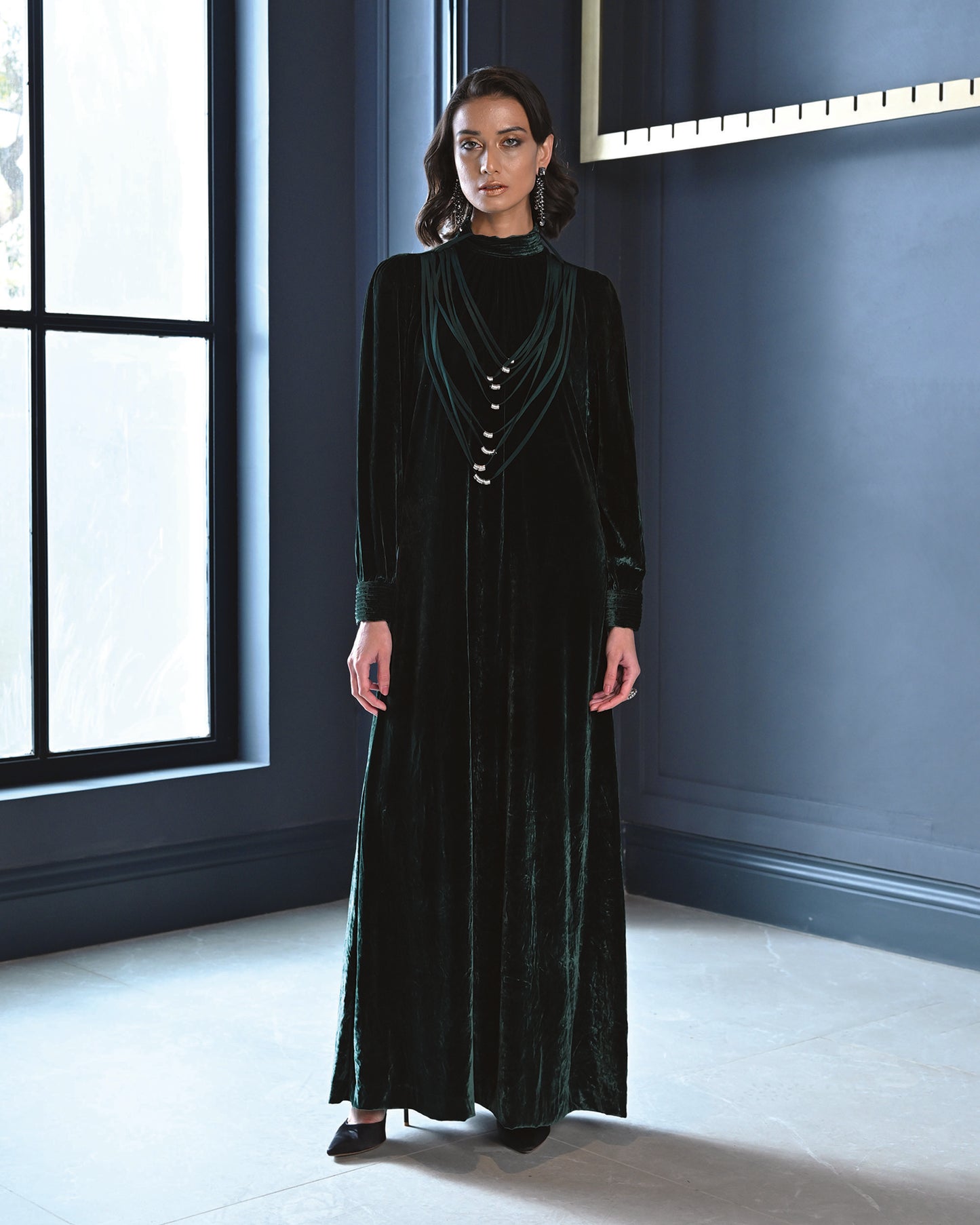 Noir Cascade Kaftan
