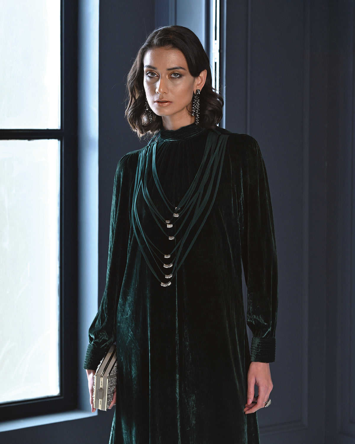 Noir Cascade Kaftan