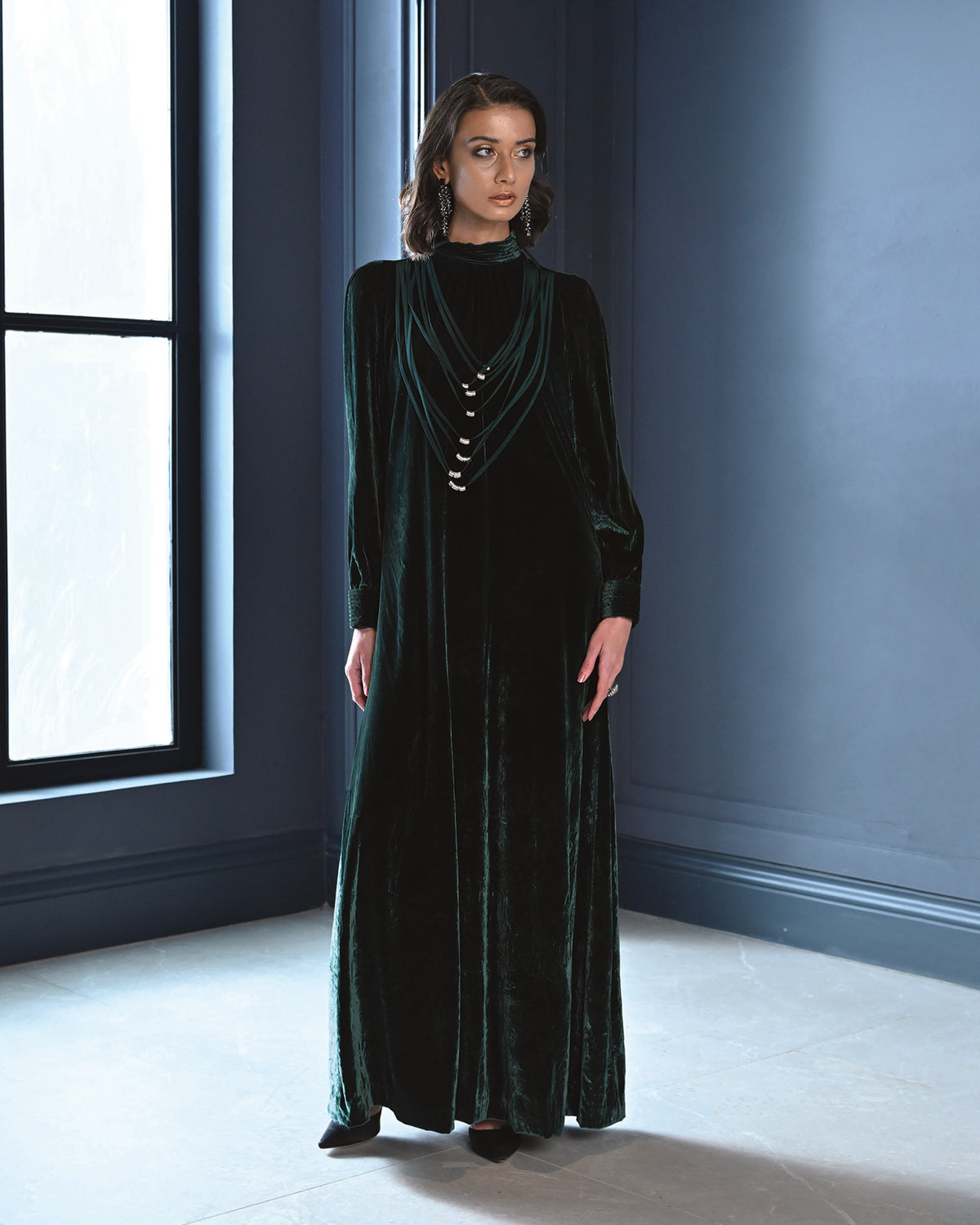 Noir Cascade Kaftan