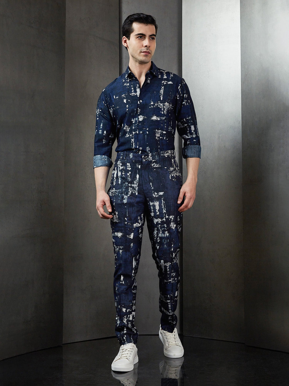 Glitch Printed Full Sleeved Shirt