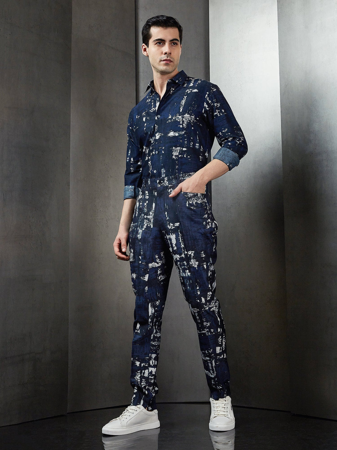 Glitch Printed Full Sleeved Shirt