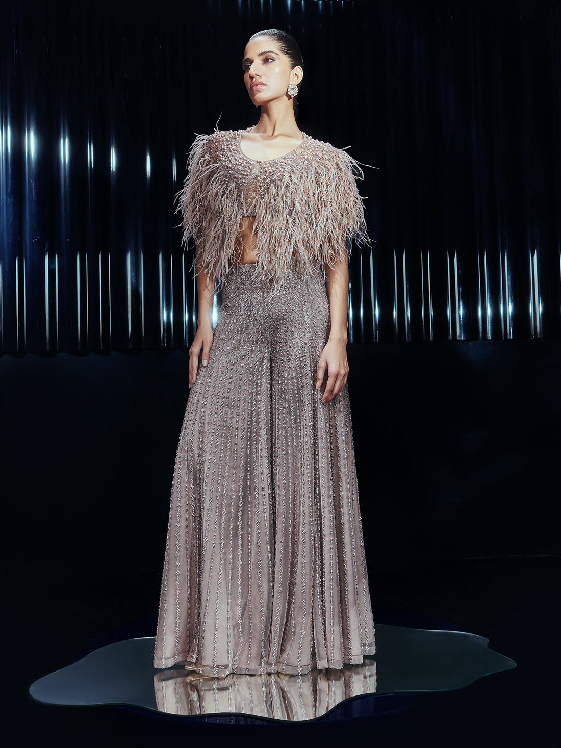 Rose Crystal Cape Set