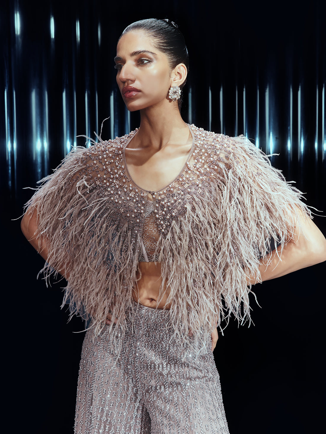 Rose Crystal Cape Set