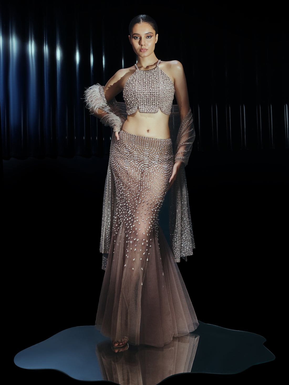 Mirage Crystal Embellished Lehenga Set