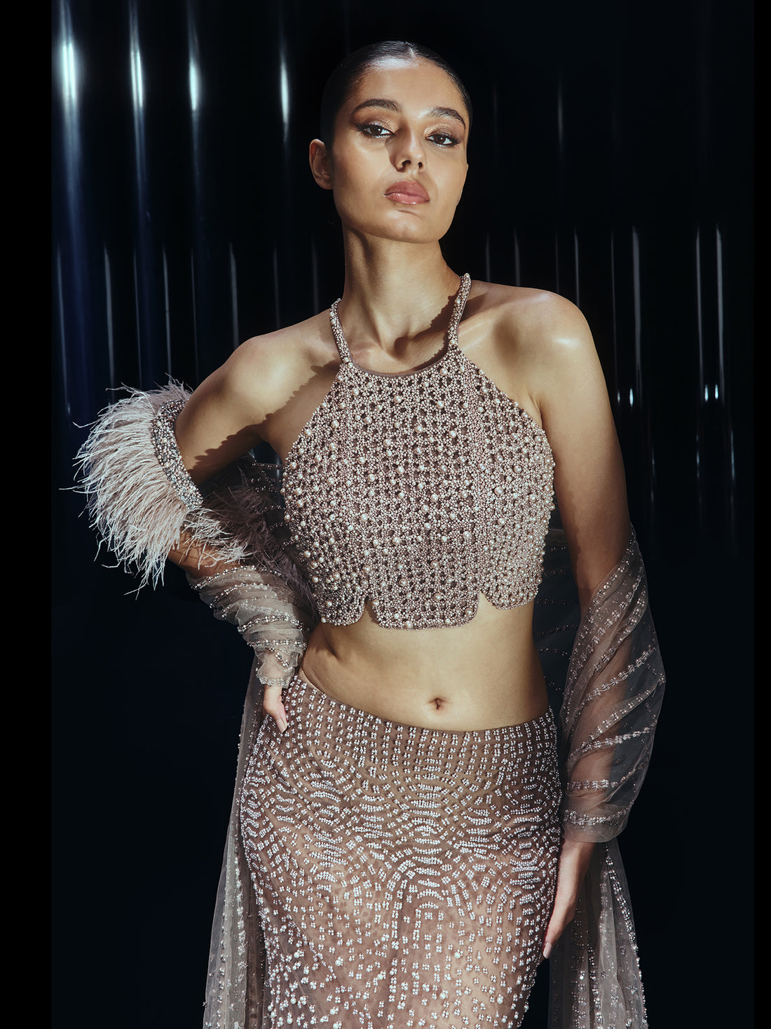 Mirage Crystal Embellished Lehenga Set