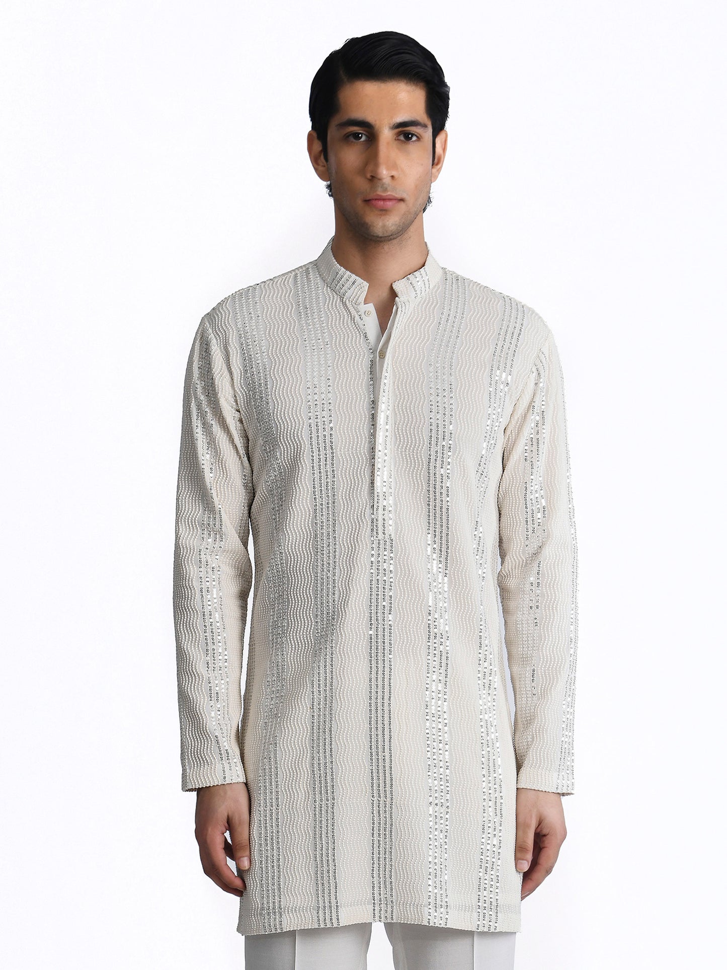 Embroidered Chikankari Short Kurta Set