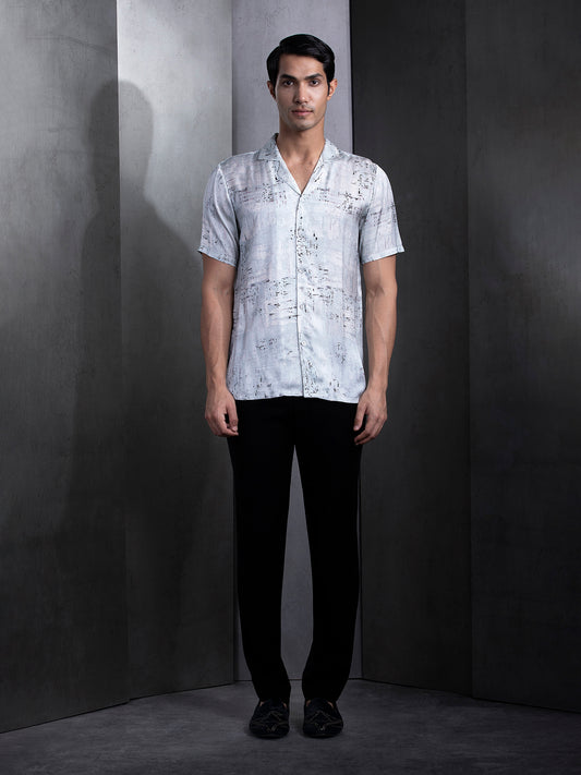 Aeolian Vertical Glitch Shirt Co-Ord Set