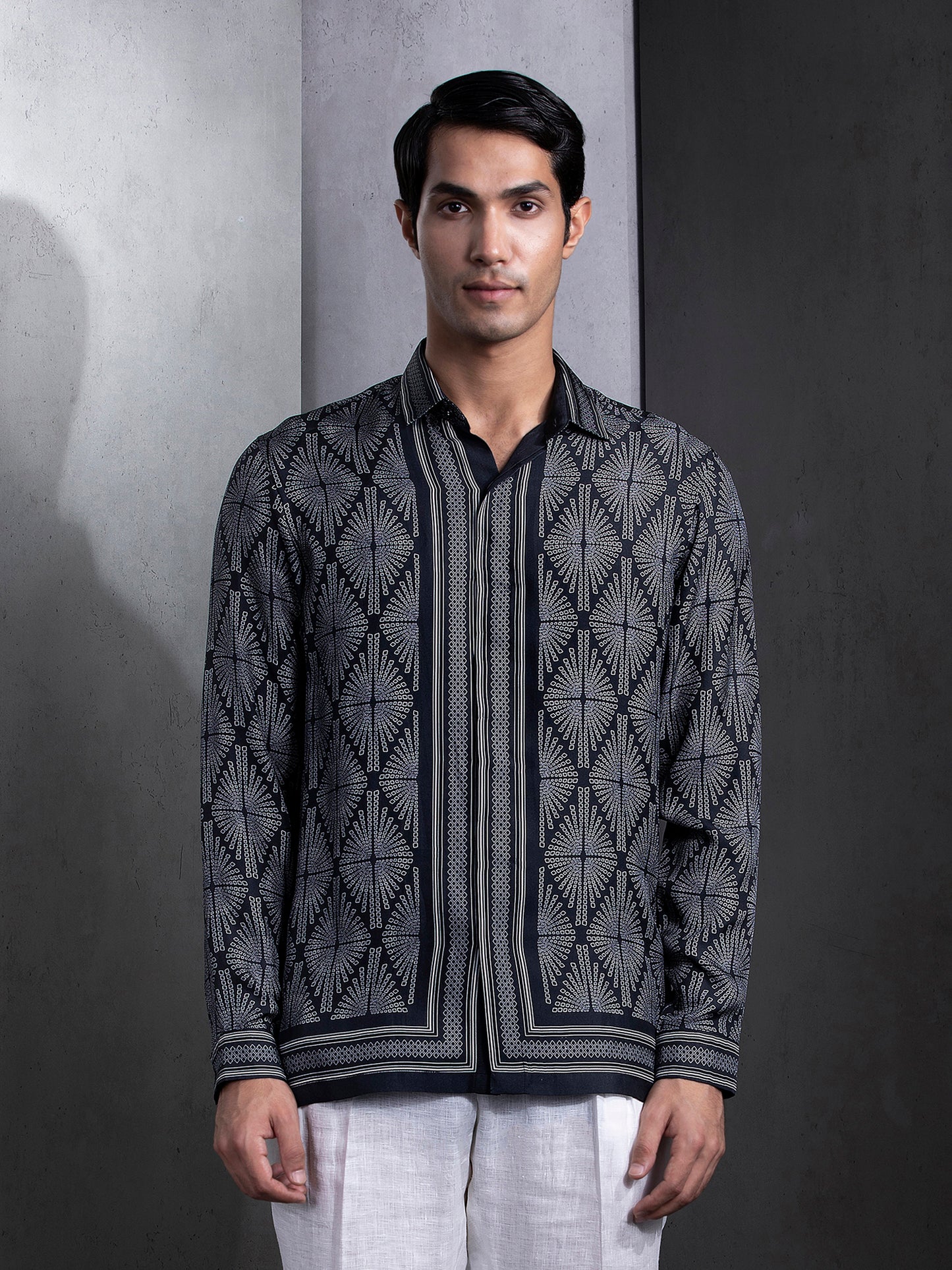 Geometric Diamond Print Shirt