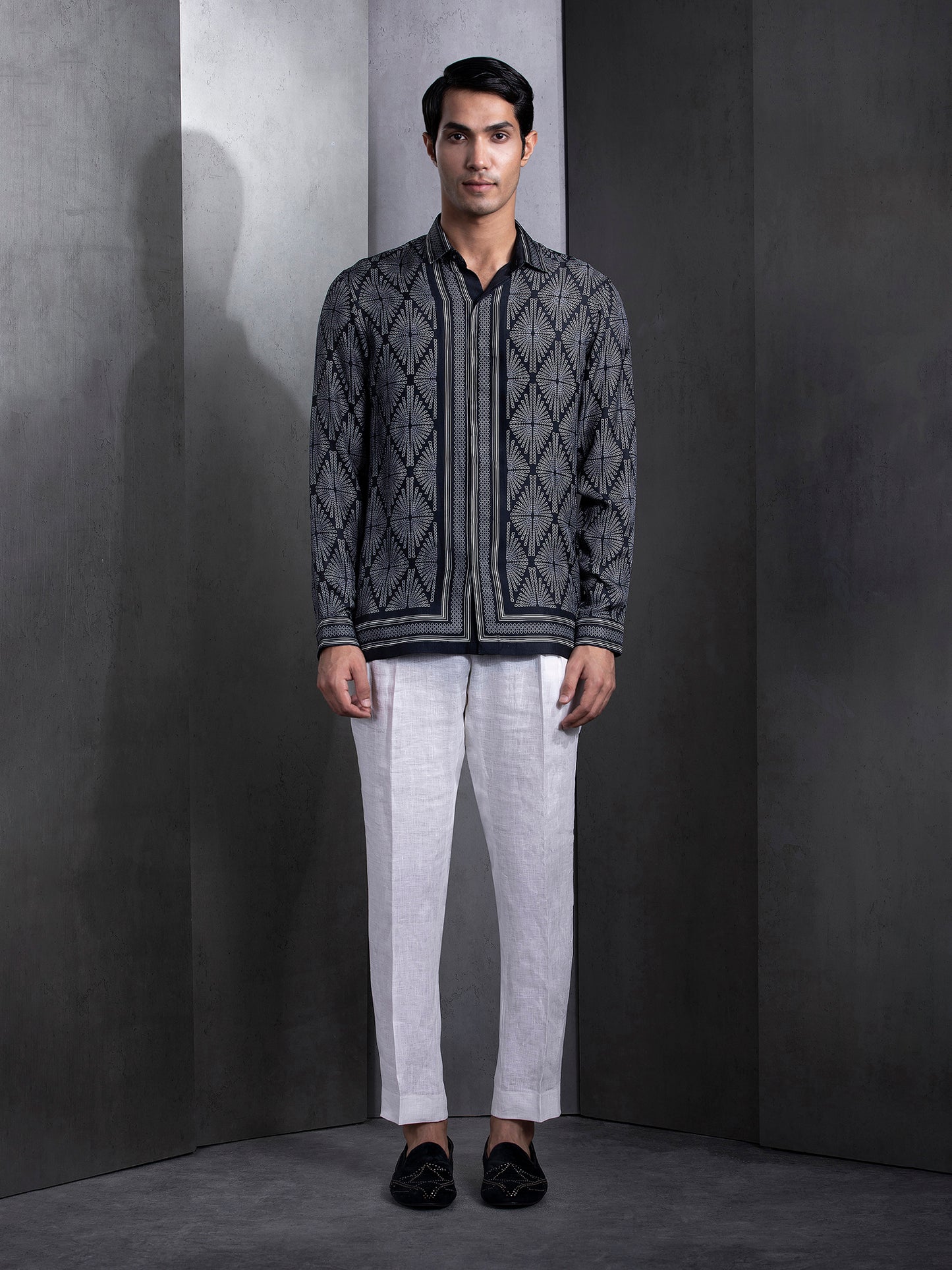 Geometric Diamond Print Shirt