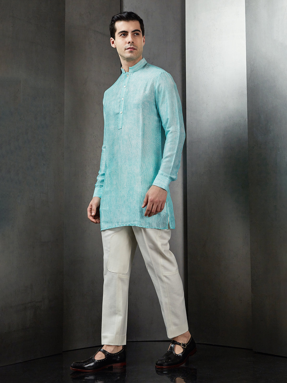 Interstellar Lines Printed Short Kurta