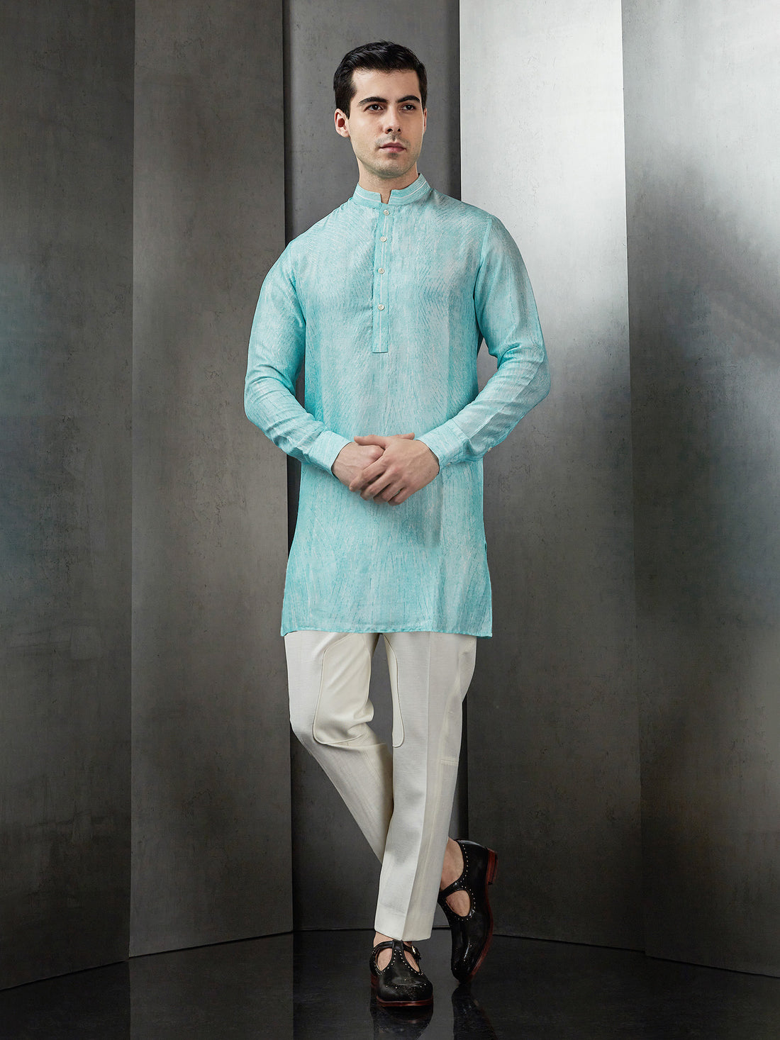 Interstellar Lines Printed Short Kurta