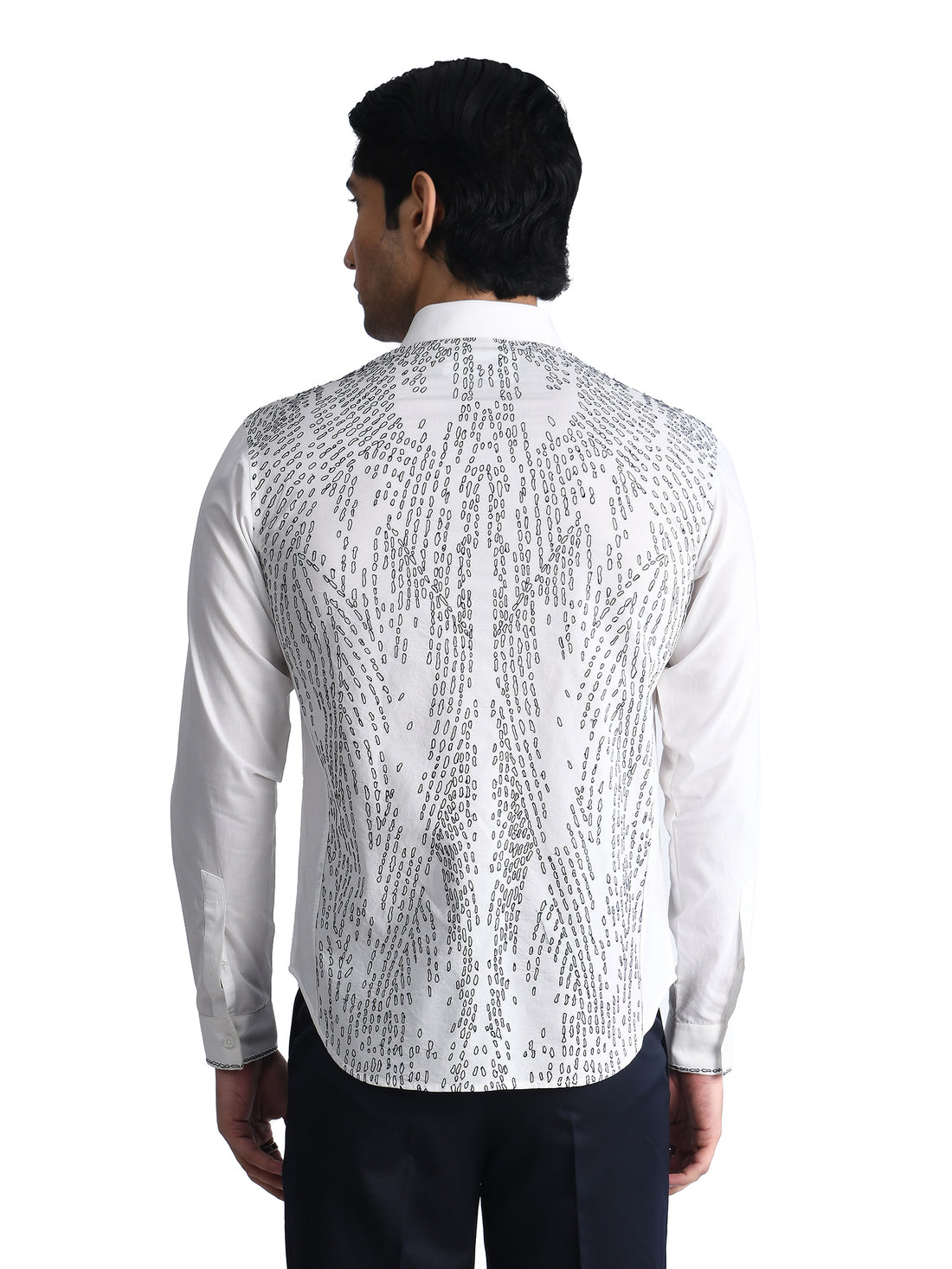 Broken Line Embroidery Shirt