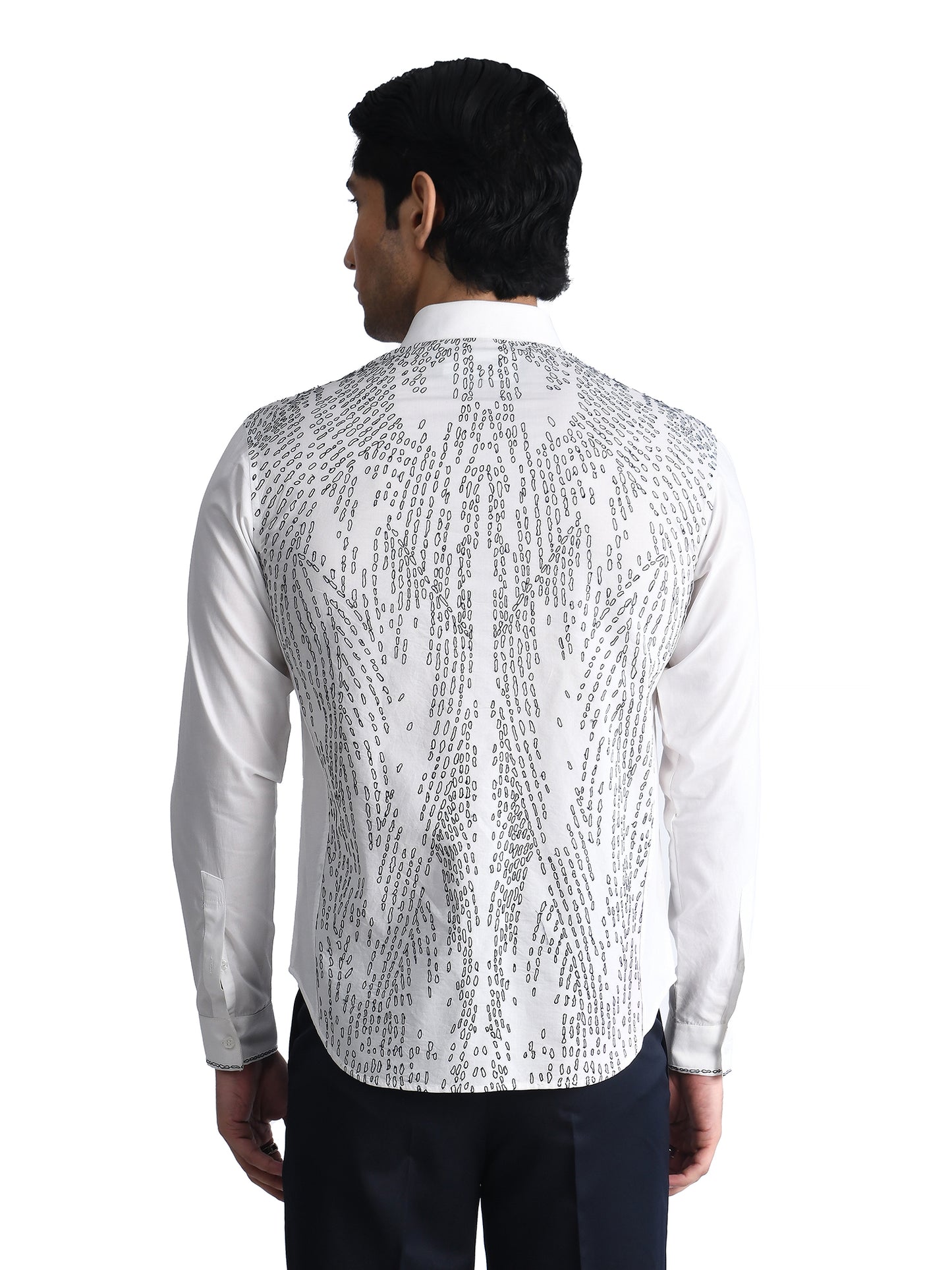 Broken Line Embroidery Shirt