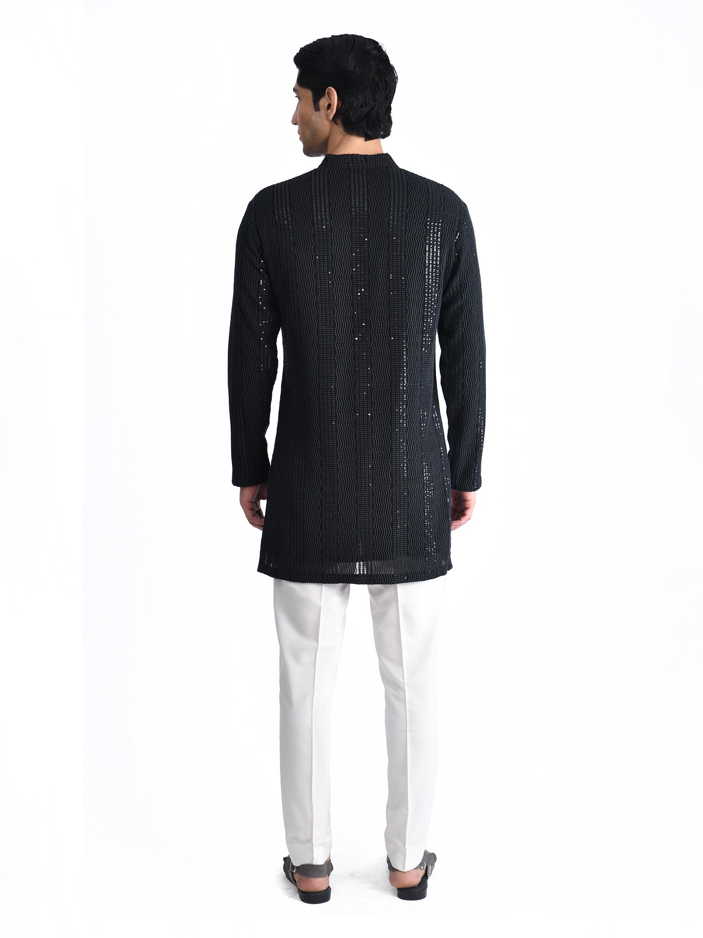 Embroidered Chikankari Short Kurta Set