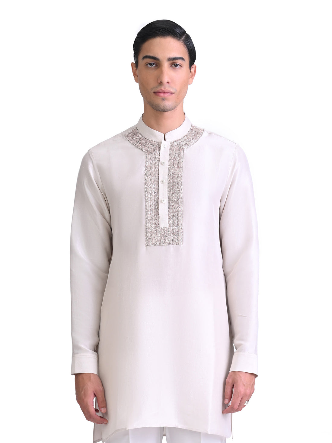 Embellished Yoke Placket Kurta Set