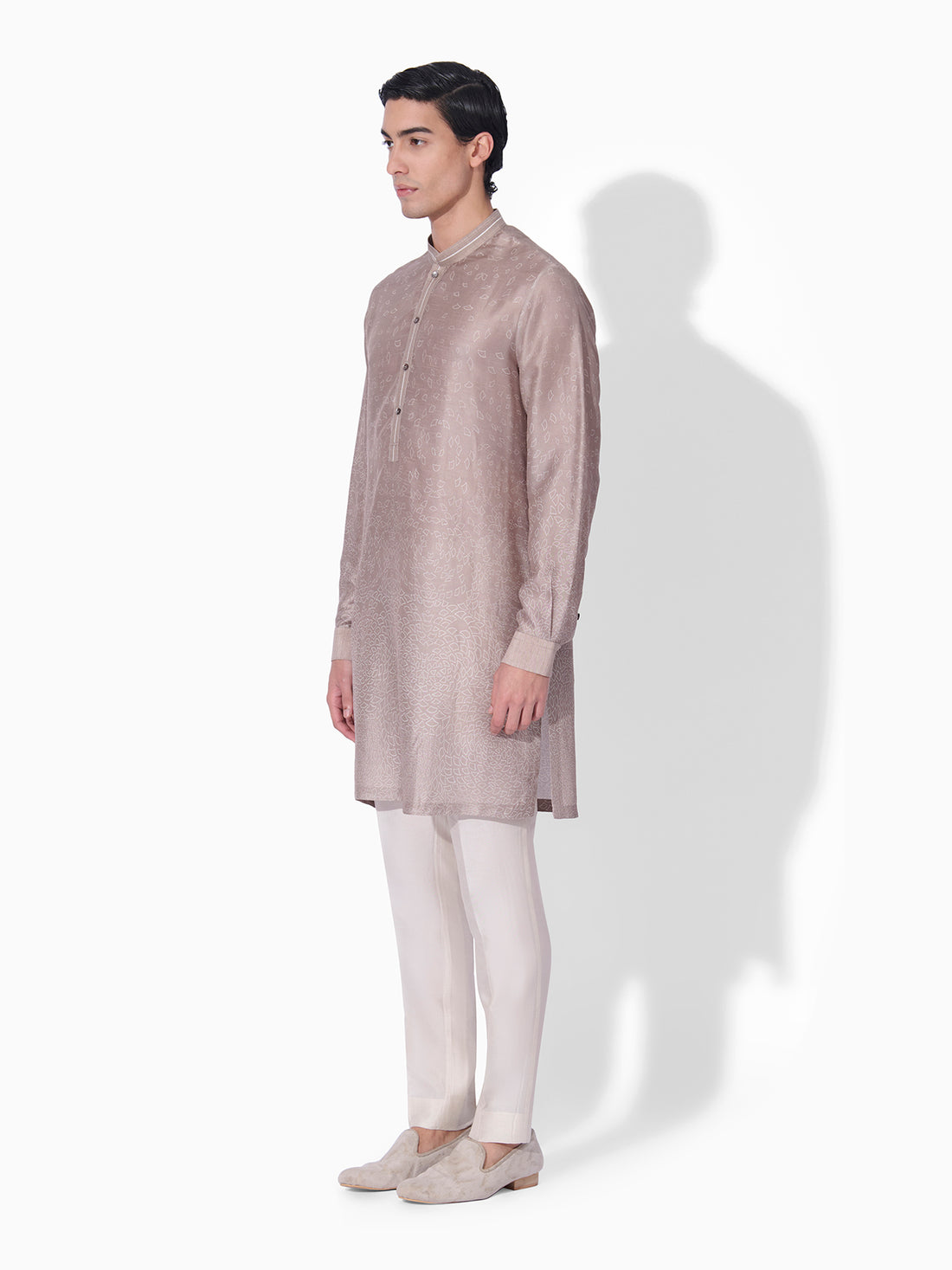 Dusty Rose Silk Kurta Set