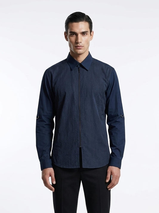 Midnight Lustre Concealed Placket Shirt
