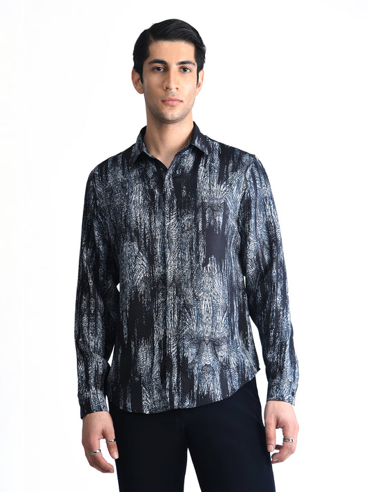 Feather Printed Full Sleeve Shirt