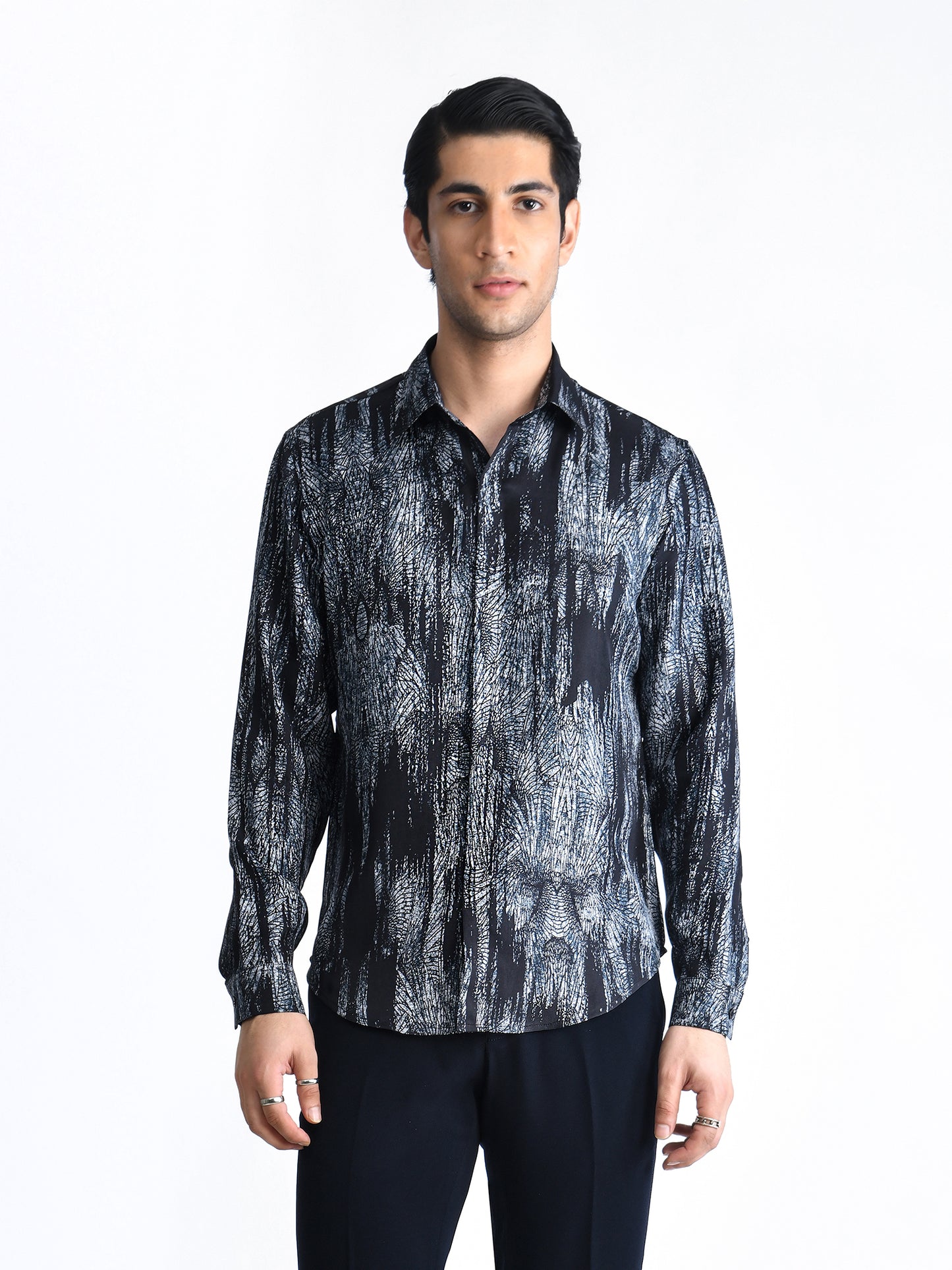 Feather Printed Full Sleeve Shirt