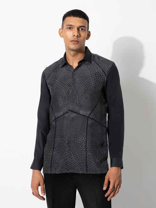 Compact Boxes Print Shirt