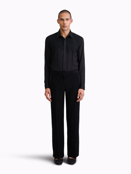 Noir Embellished Sheer Shirt