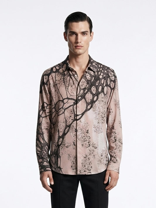 Abstract Network Printed Shirt