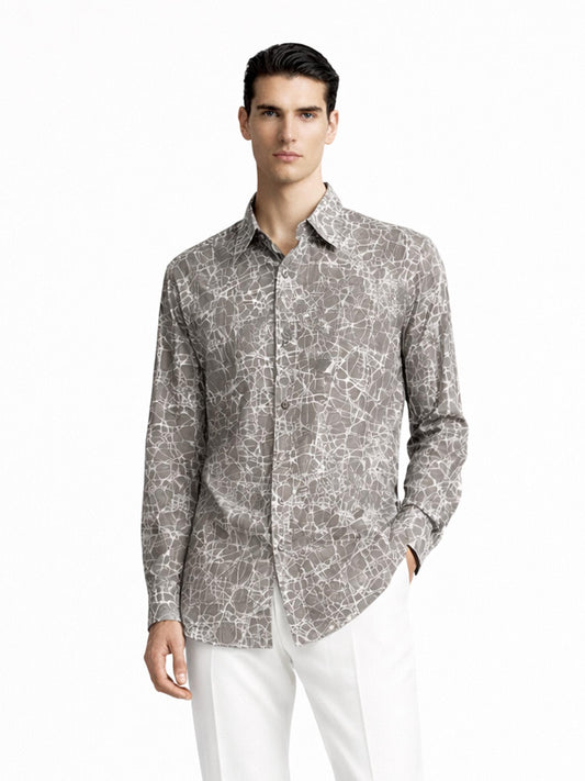 Modern Web Print Tailored Shirt