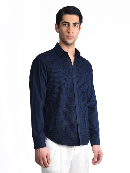 Navy Collated Shirt