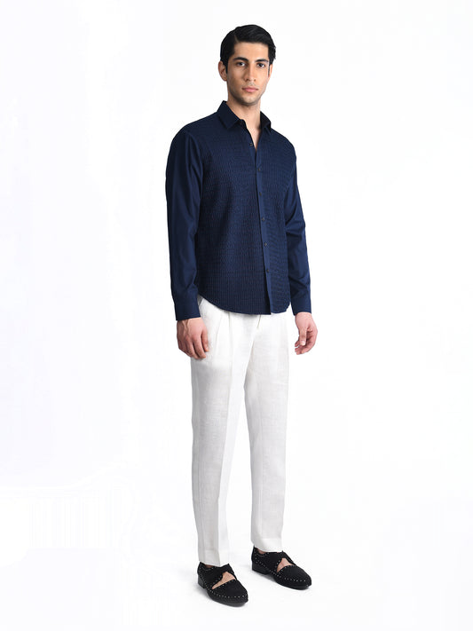 Navy Collated Shirt