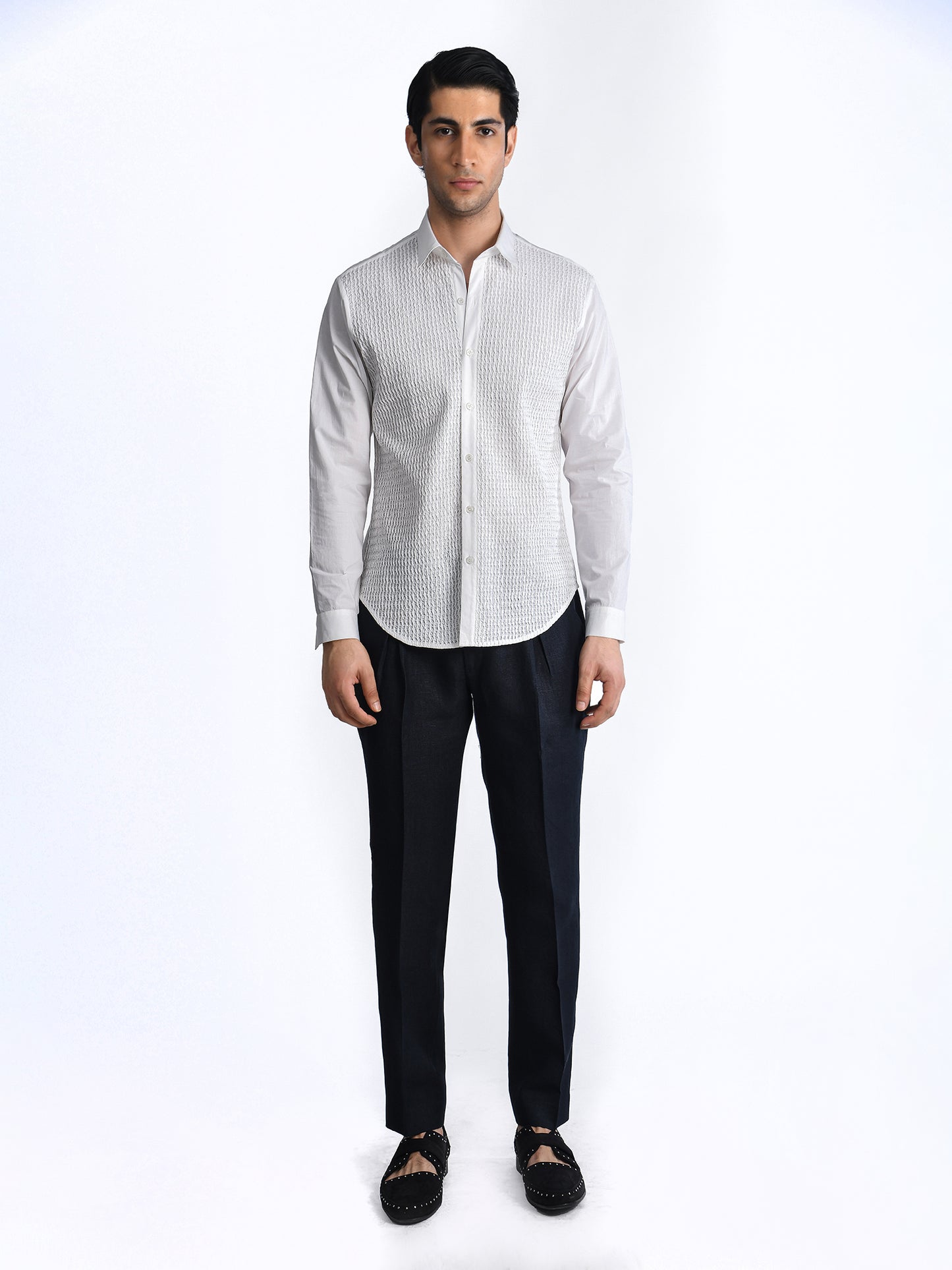 White Collated Shirt