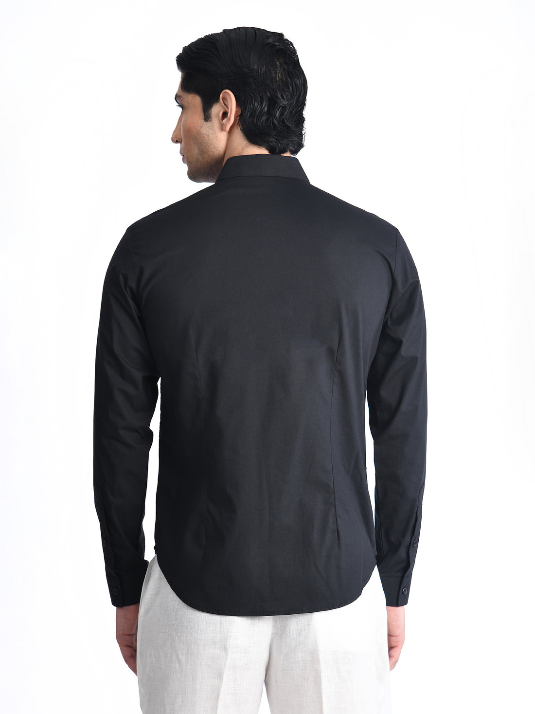 Black Collated Shirt