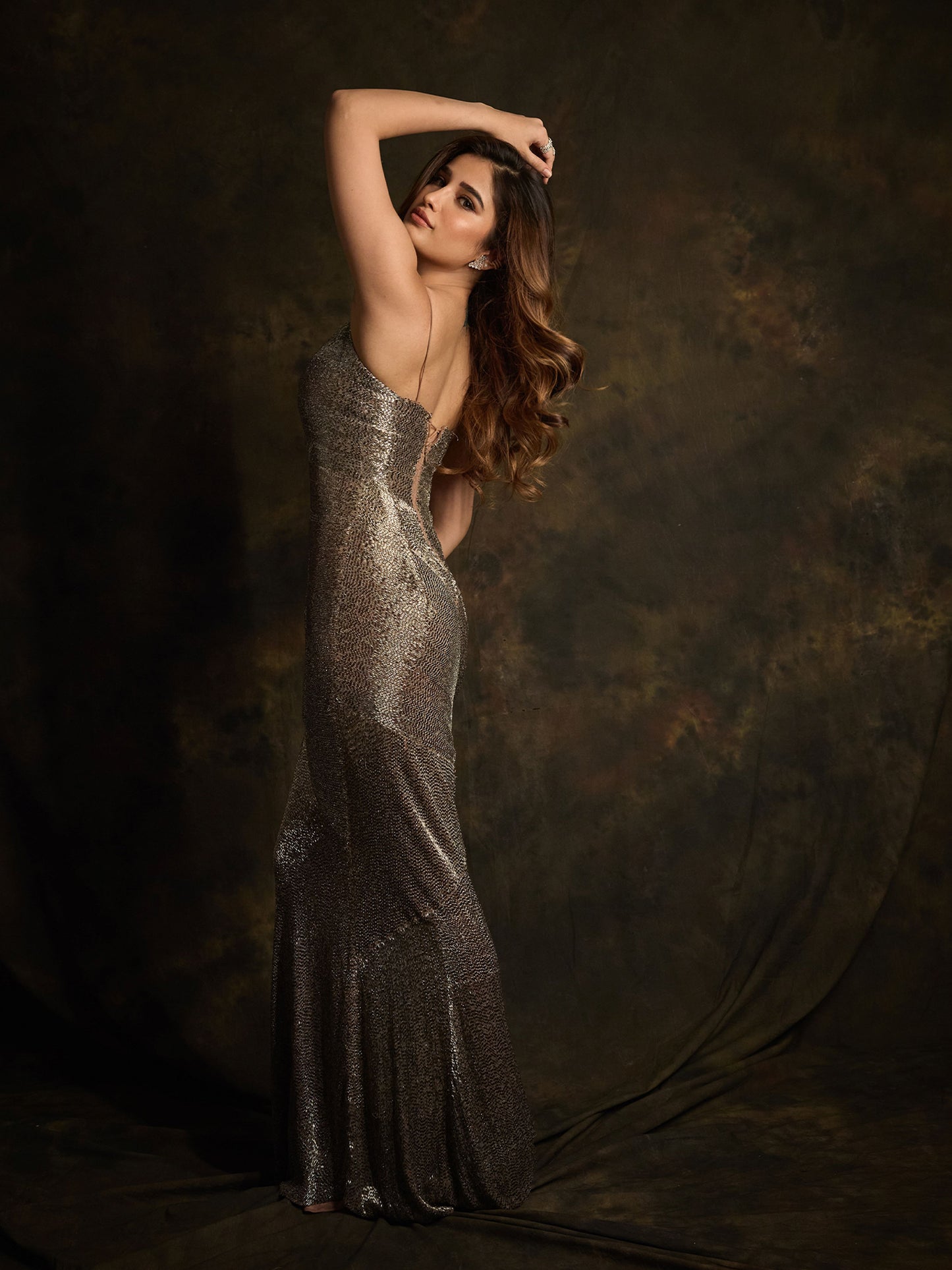 Rasha Thadani in Astrid Cape Gown