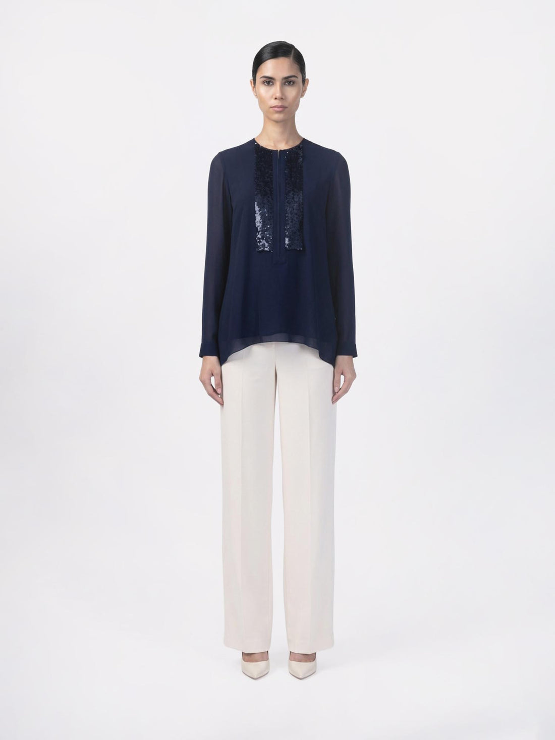 The Lumina Sequin-Panel Tunic