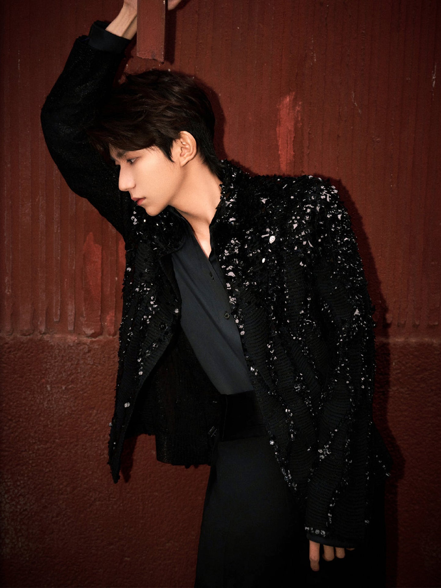 Roy Wang • Obsidian Noir Embellished Tuxedo