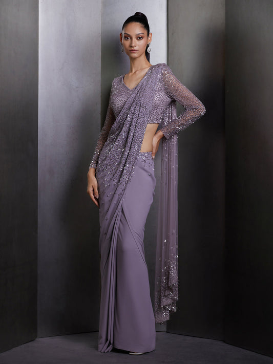 Pre Stitched Sequin Saree