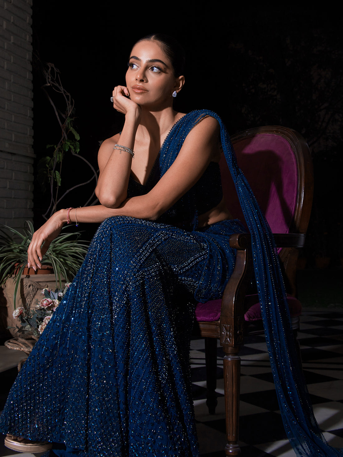 Banita Sandhu • In Azura Draped Sari