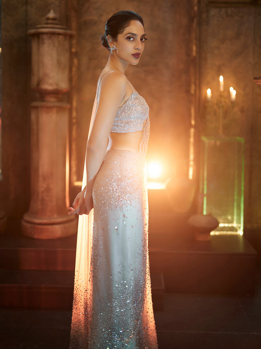 Sobhita Dhulipala In Stardust Pre Stitched Sari